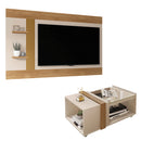 Conjunto Sala De Estar Painel Mesa Centro Discovery Caemmun