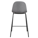 Banco Alto Decorativo Estofado Alegra Cinza Opt