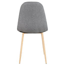 Cadeira Estofada Decorativa Alegra Cinza Opt