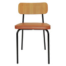 Cadeira Student Decorativa Preta Caramelo Overseas