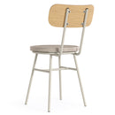 Cadeira Retro Decorativa Com Encosto Caramelo Bege Overseas