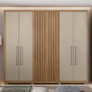 Guarda Roupa Casal Comodus 6 Portas 4 Gavetas Marrom Caemmun