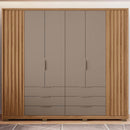 Guarda Roupa Casal Maximus 6 Portas 6 Gavetas Marrom Caemmun