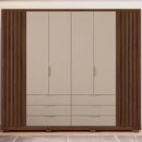 Guarda Roupa Casal Maximus 6 Portas 6 Gavetas Marrom Caemmun