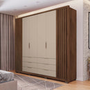 Guarda Roupa Casal Maximus 6 Portas 6 Gavetas Marrom Caemmun