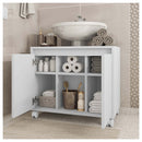 Gabinete Armário Para Banheiro 2 Portas Clean Branco Caemmun