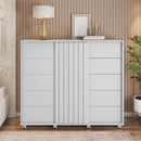 Cômoda Sapateira 2 Portas 5 Gavetas Branco Pegasus Caemmun