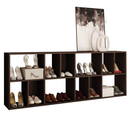 Banco Sapateira Organizadora 12 Nichos Marrom Side Caemmun