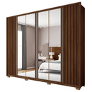 Guarda Roupa Casal 6 Portas 4 Espelhos Marrom Apollo