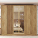 Guarda Roupa Casal 6 Portas 2 Espelhos Marrom Centurium