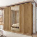 Guarda Roupa Casal 6 Portas 2 Espelhos Marrom Centurium
