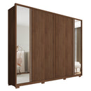 Guarda Roupa Casal 6 Portas 2 Espelhos Marrom Proximus