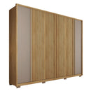 Guarda Roupa Casal Grande 6 Portas 4 Gavetas Marrom Proximus