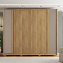 Guarda Roupa Casal Grande 6 Portas 4 Gavetas Marrom Proximus