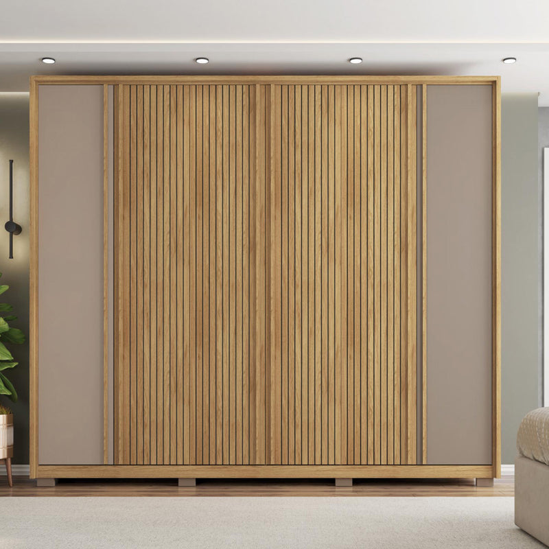 Guarda Roupa Casal Grande 6 Portas 4 Gavetas Marrom Proximus
