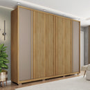 Guarda Roupa Casal Grande 6 Portas 4 Gavetas Marrom Proximus