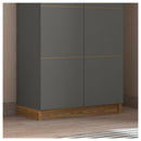 Armário Alto Escritório 2 Portas Cubic Cinza - Caemmun