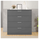 Cômoda Para Quarto Casal 4 Gavetas Sleep Cinza Caemmun