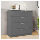 Cômoda Para Quarto Casal 4 Gavetas Sleep Cinza Caemmun