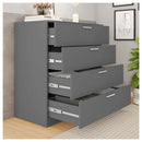 Cômoda Para Quarto Casal 4 Gavetas Sleep Cinza Caemmun