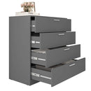 Cômoda Para Quarto Casal 4 Gavetas Sleep Cinza Caemmun