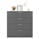 Cômoda Para Quarto Casal 4 Gavetas Sleep Cinza Caemmun