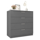 Cômoda Para Quarto Casal 4 Gavetas Sleep Cinza Caemmun