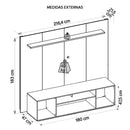 Rack Com Painel Para TV até 75 Polegadas Madeira Caemmun