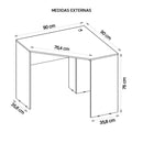 Kit Conjunto Escritório 4 Mesa De Canto Cubic Branco Caemmun