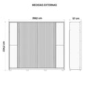 Guarda Roupa Casal Grande 6 Portas 4 Gavetas Marrom Proximus