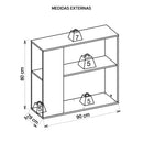 Aparador Buffet Decorativo 1 Prateleira Opala Preto Caemmun