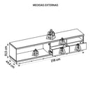 Bancada Rack Para TV até 75 Polegadas 2 Portas Renda Caemmun