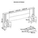 Cabeceira Para Cama Casal Extensível Marrom Proximus Caemmun