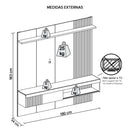 Painel Para Tv Até 65 Polegadas Marrom Moon Caemmun