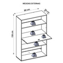 Estante Multiuso Livreiro 1 Porta Preto Mood Caemmun