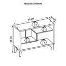 Estante Para Livro Decorativa Cinza Loft - Líder Design