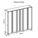 Guarda Roupa Casal Mozart 6 Portas 4 Gavetas Branco Caemmun