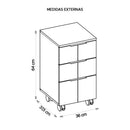 Gaveteiro Para Escritório Organizador Branco Cubic - Caemmun