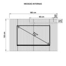 Painel Para TV Até 70 Polegadas Marrom Sun Caemmun
