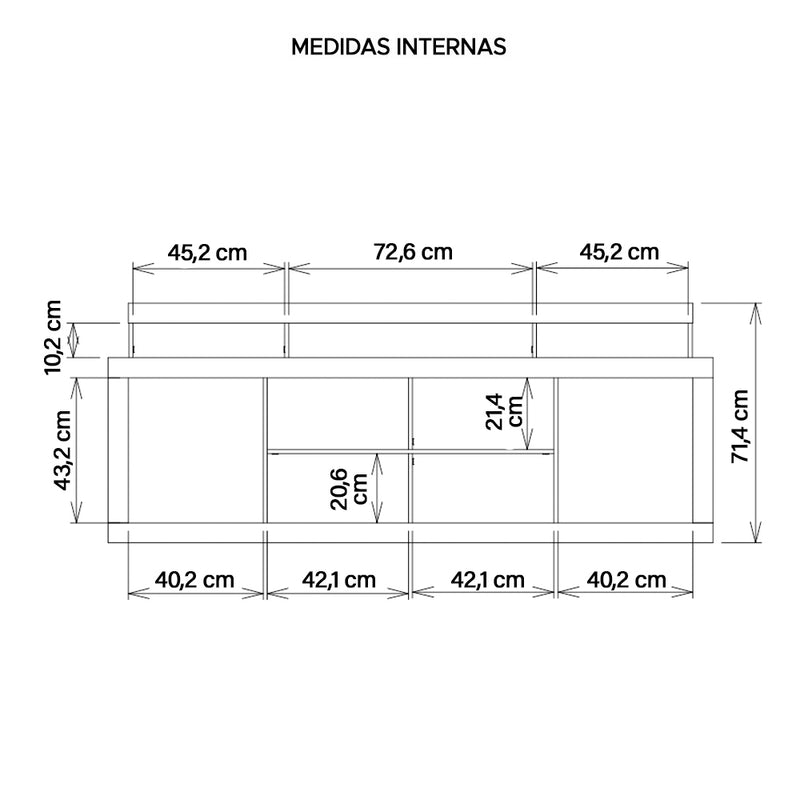 Bancada Rack Para TV até 70 Polegadas Sun Marrom Caemmun