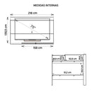 Conjunto Sala de Estar Painel Para TV Aparador Malha Caemmun