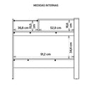 Aparador Com 2 Prateleiras Mênfis Off White/Buriti - Caemmun