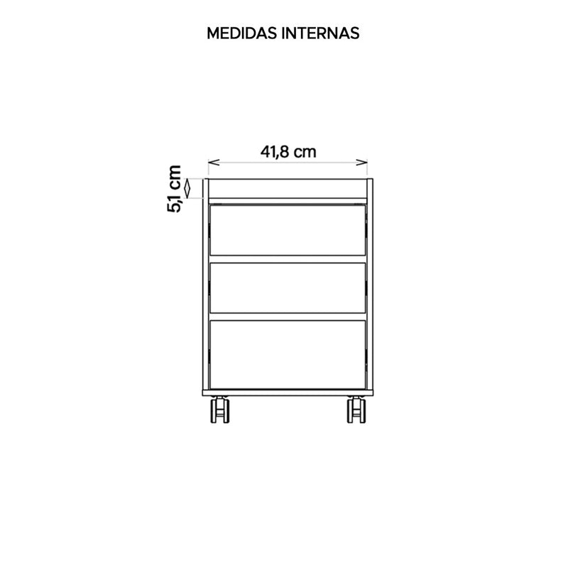 Kit Conjunto Escritório 3 Peças Studio Marrom Caemmun