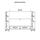 Painel Para TV Até 55 Polegadas Elite Bege Caemmun