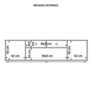 Rack Com Painel Para TV até 75 Polegadas Madeira Caemmun