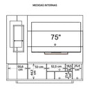 Estante Home Para TV até 65 Polegadas 2 Portas Linus Caemmun