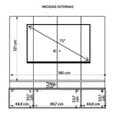 Painel Para TV até 75 Polegadas Intense 183 Cm Caemmun