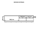 Rack Com Painel Para TV até 75 Polegadas Renda 218Cm Caemmun