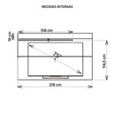 Painel Para TV Até 75 Polegadas 1 Prateleira Malha Caemmun