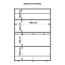 Estante Multiuso Livreiro 1 Porta Preto Mood Caemmun